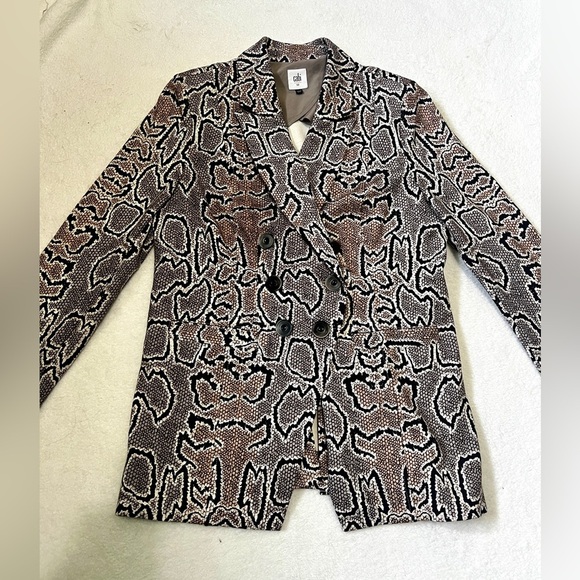 Cabi Python Snake Double Breasted Blazer - Size 12 - Picture 2 of 13